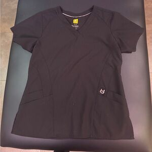 WonderWink Black Women's Scrub Top
